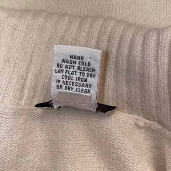 Ann Taylor Angora Blend Ivory Long Oversized Drawstring Sweater Stretch Tunic - Picture 10 of 10